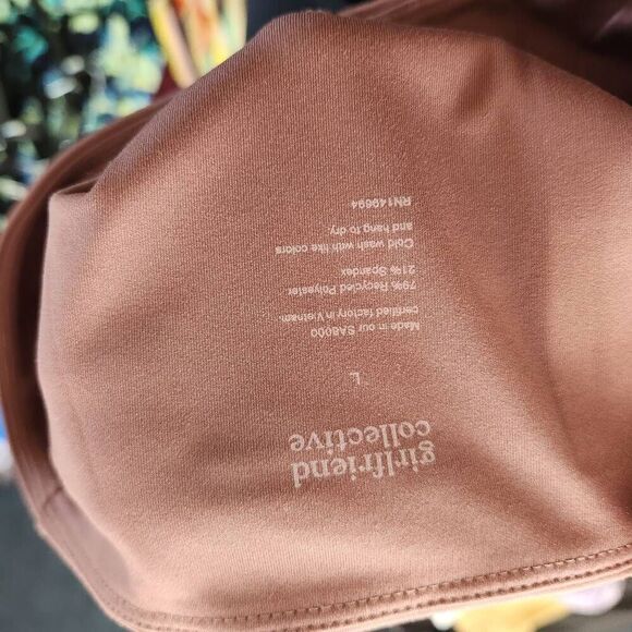 Girlfriend Collective Womens Earth Tone Compressive High-Rise Legging Size Large - Picture 10 of 10